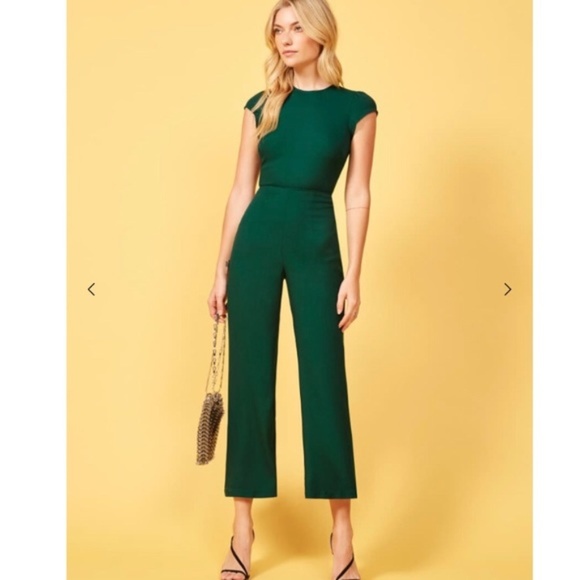 Reformation Pants - NWT REFORMATION Mayer Jumpsuit Emerald Green Sz 4